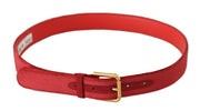 Elegant Red Suede Designer Belt Dolce & Gabbana