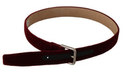 Elegant Velvet Logo Engraved Belt Dolce & Gabbana