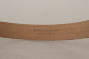 Chic Gold and Pink Leather Belt Dolce & Gabbana