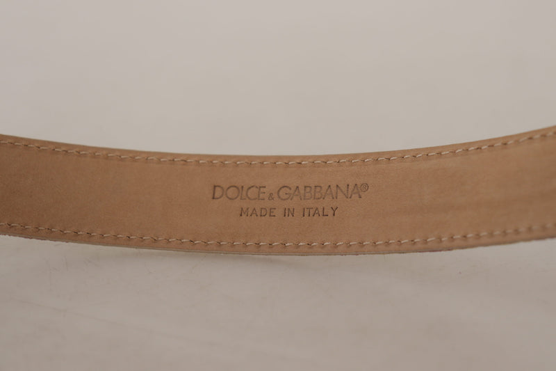 Chic Gold and Pink Leather Belt Dolce & Gabbana