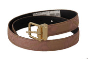 Chic Rose Pink Leather Belt with Logo Buckle Dolce & Gabbana