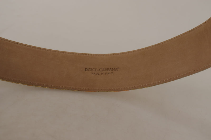 Elegant Leather Belt with Logo Buckle Dolce & Gabbana