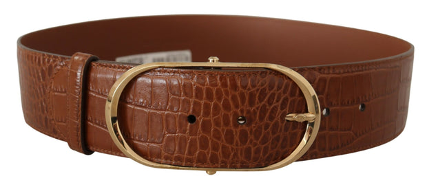 Enchanting Engraved Logo Leather Belt Dolce & Gabbana