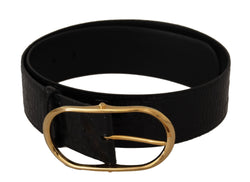 Chic Black Leather Logo Belt Dolce & Gabbana