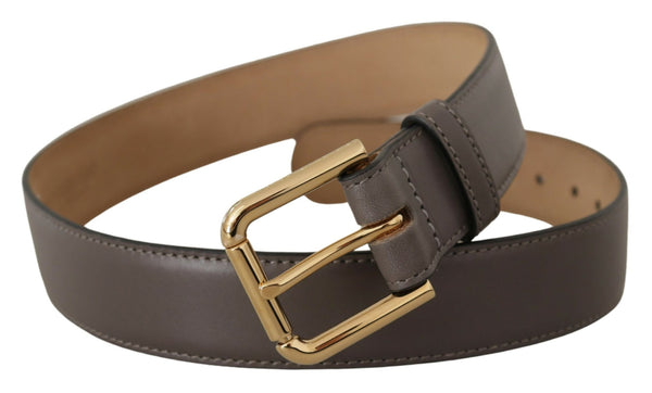 Elegant Engraved Buckle Leather Belt Dolce & Gabbana