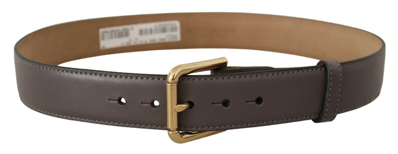 Elegant Engraved Buckle Leather Belt Dolce & Gabbana