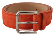 Elegant Suede Leather Belt in Vibrant Orange Dolce & Gabbana