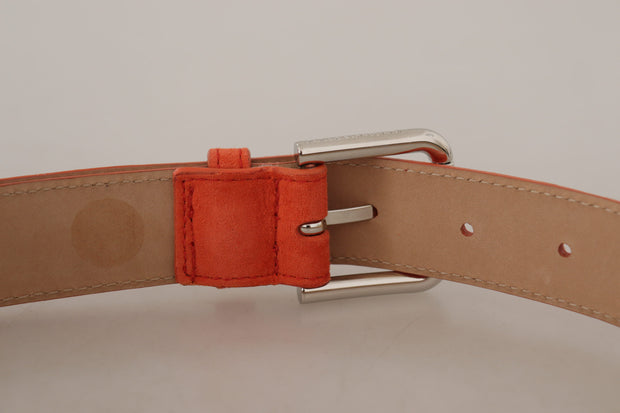 Elegant Suede Leather Belt in Vibrant Orange Dolce & Gabbana