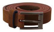 Chic Suede Belt with Logo Engraved Buckle Dolce & Gabbana