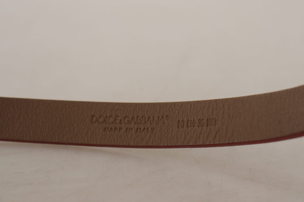 Chic Suede Belt with Logo Engraved Buckle Dolce & Gabbana