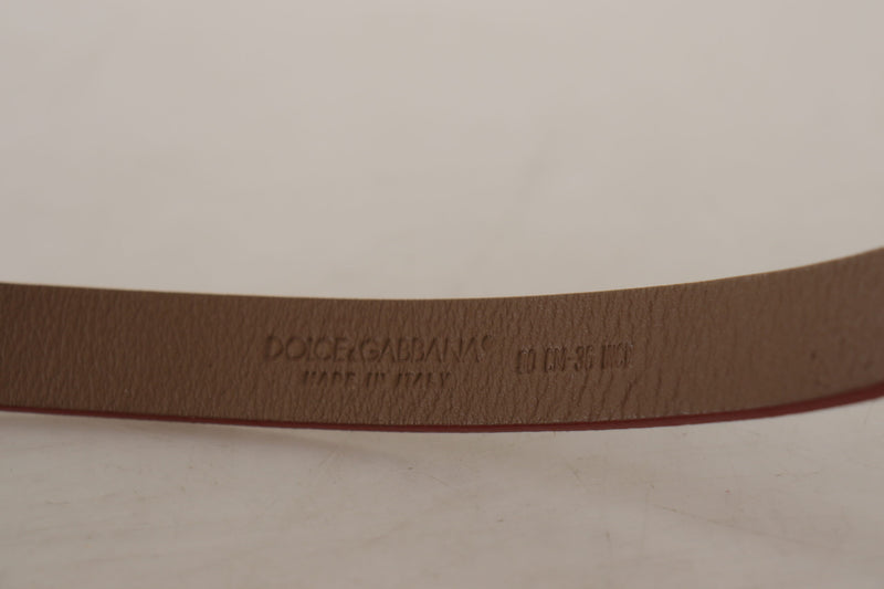 Chic Suede Belt with Logo Engraved Buckle Dolce & Gabbana