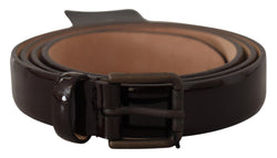 Elegant Black Leather Logo Buckle Belt Dolce & Gabbana