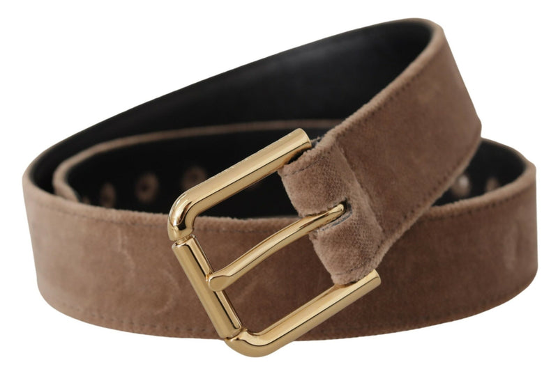 Elegant Velvet Logo Buckle Belt Dolce & Gabbana