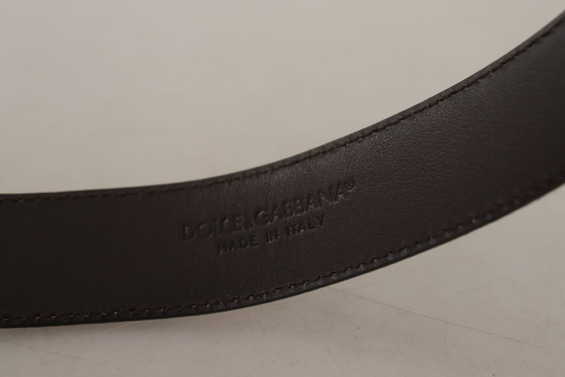 Elegant Snakeskin Leather Belt Dolce & Gabbana