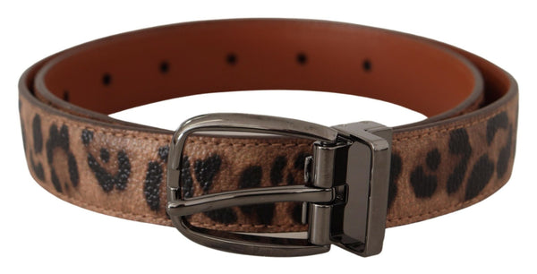 Elegant Engraved Leather Belt - Timeless Style Dolce & Gabbana