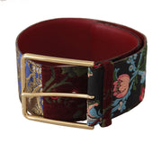 Engraved Logo Multicolor Leather Belt Dolce & Gabbana