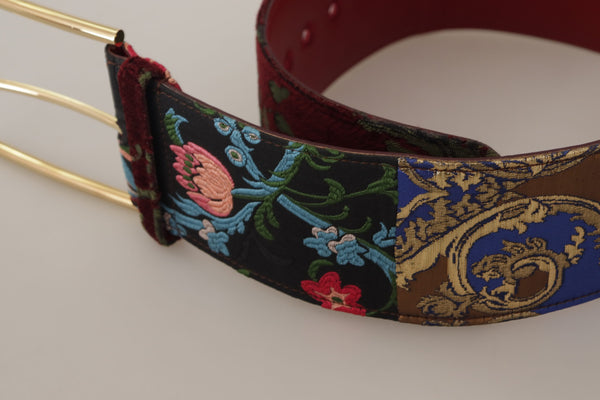 Engraved Logo Multicolor Leather Belt Dolce & Gabbana