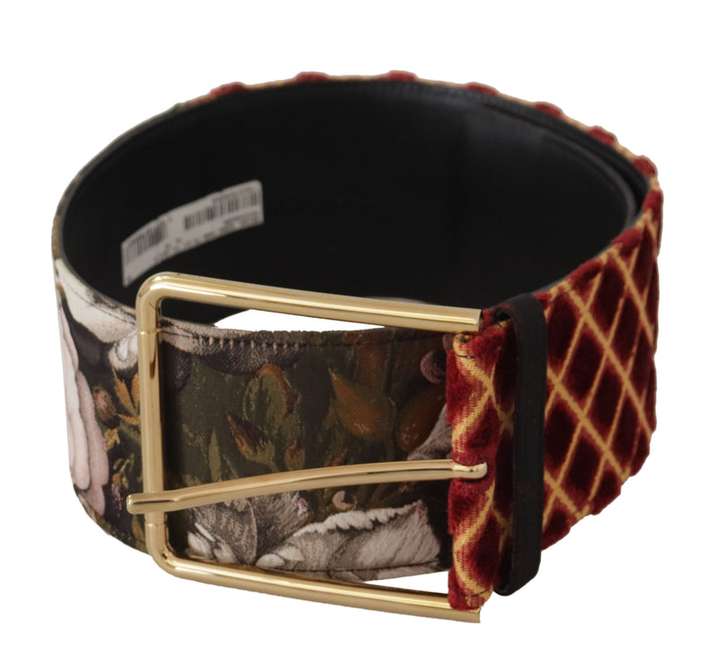 Engraved Logo Multicolor Leather Belt Dolce & Gabbana