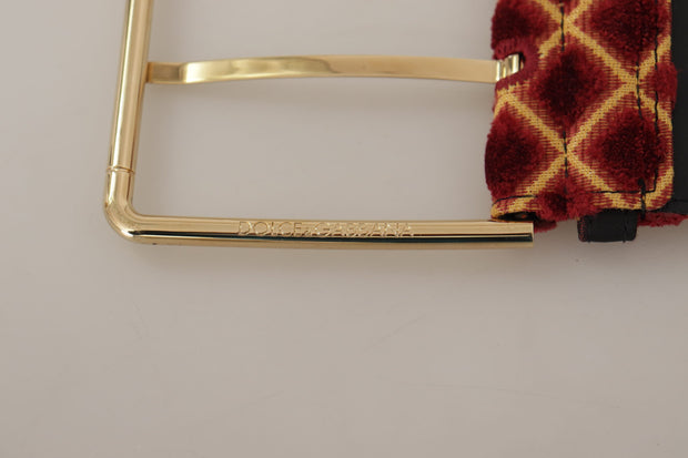 Engraved Logo Multicolor Leather Belt Dolce & Gabbana