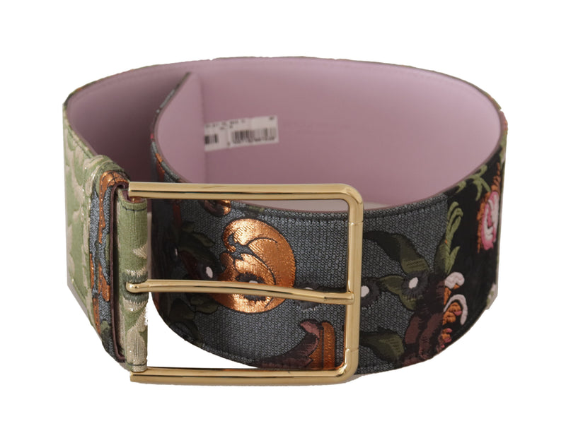 Elegant Multicolor Canvas-Leather Belt Dolce & Gabbana