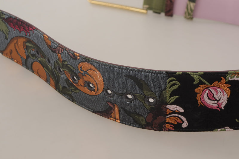 Elegant Multicolor Canvas-Leather Belt Dolce & Gabbana