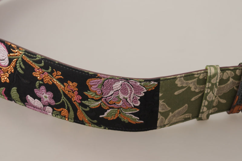 Elegant Multicolor Canvas-Leather Belt Dolce & Gabbana