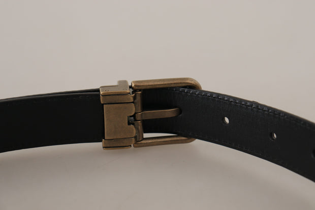 Chic Engraved Logo Leather Belt Dolce & Gabbana