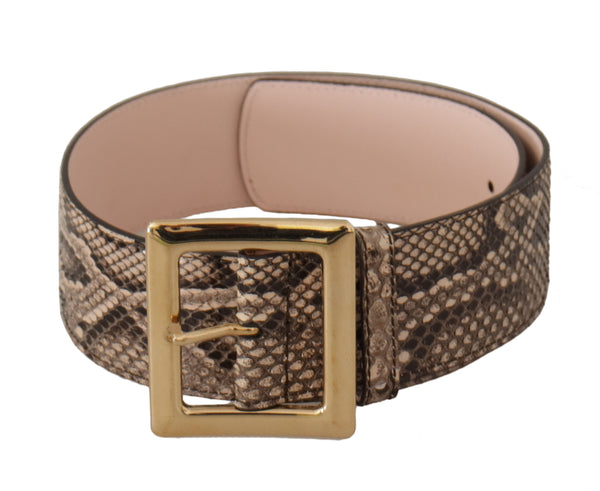 Elegant Leather Belt with Logo Buckle Dolce & Gabbana