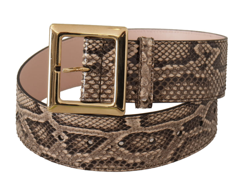 Elegant Leather Belt with Logo Buckle Dolce & Gabbana