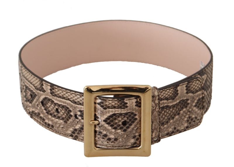 Elegant Leather Belt with Logo Buckle Dolce & Gabbana