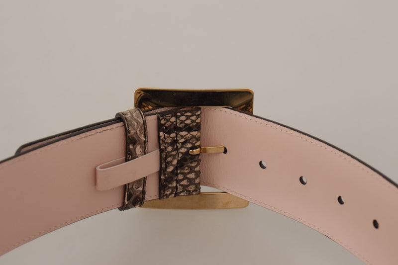 Elegant Leather Belt with Logo Buckle Dolce & Gabbana