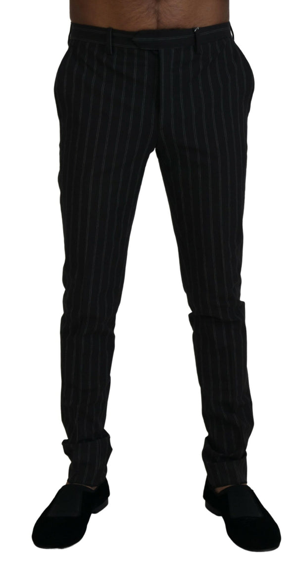 Elegant Striped Viscose Dress Pants for Men BENCIVENGA