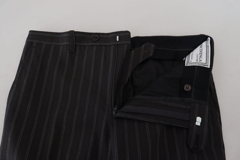 Elegant Striped Viscose Dress Pants for Men BENCIVENGA