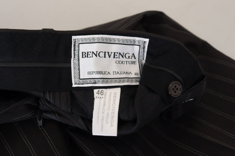 Elegant Striped Viscose Dress Pants for Men BENCIVENGA