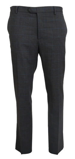 Elegant Checkered Wool Dress Pants for Men BENCIVENGA