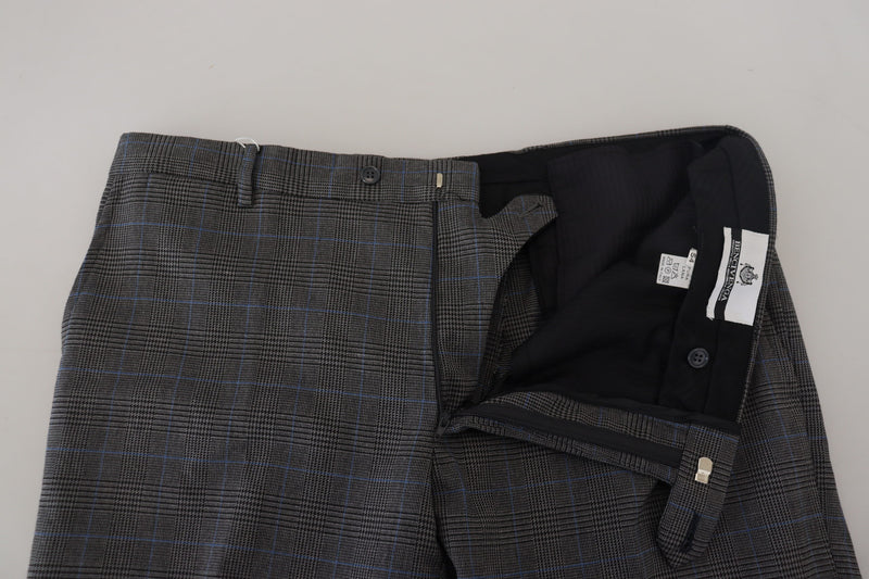 Elegant Checkered Wool Dress Pants for Men BENCIVENGA