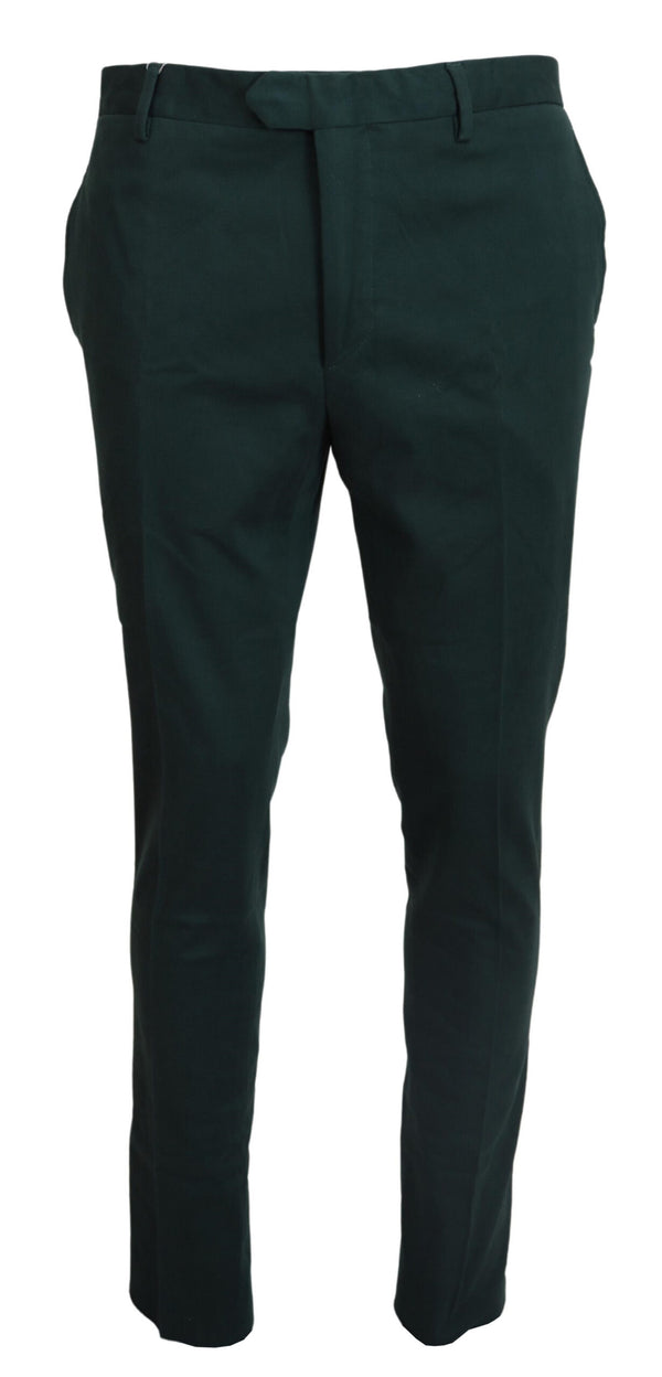 Elegant Dark Green Chino Trousers BENCIVENGA