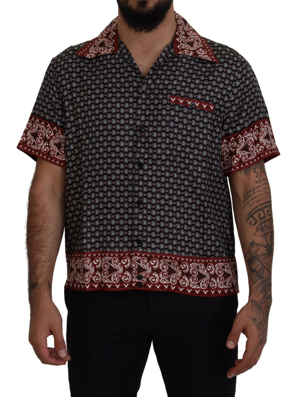 Elegant Multicolor Silk Casual Shirt Dolce & Gabbana