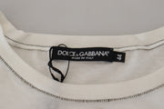 Elegant White Cotton-Silk Blend Tee Dolce & Gabbana