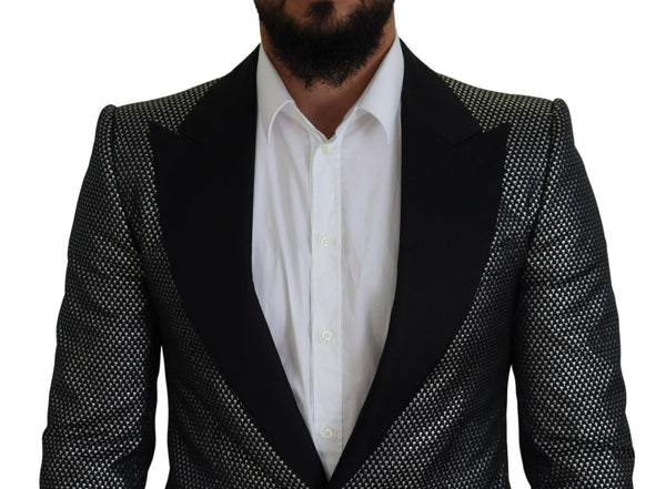 Elegant Jacquard Single Breasted Blazer Dolce & Gabbana