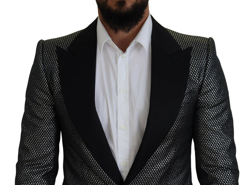 Elegant Jacquard Single Breasted Blazer Dolce & Gabbana