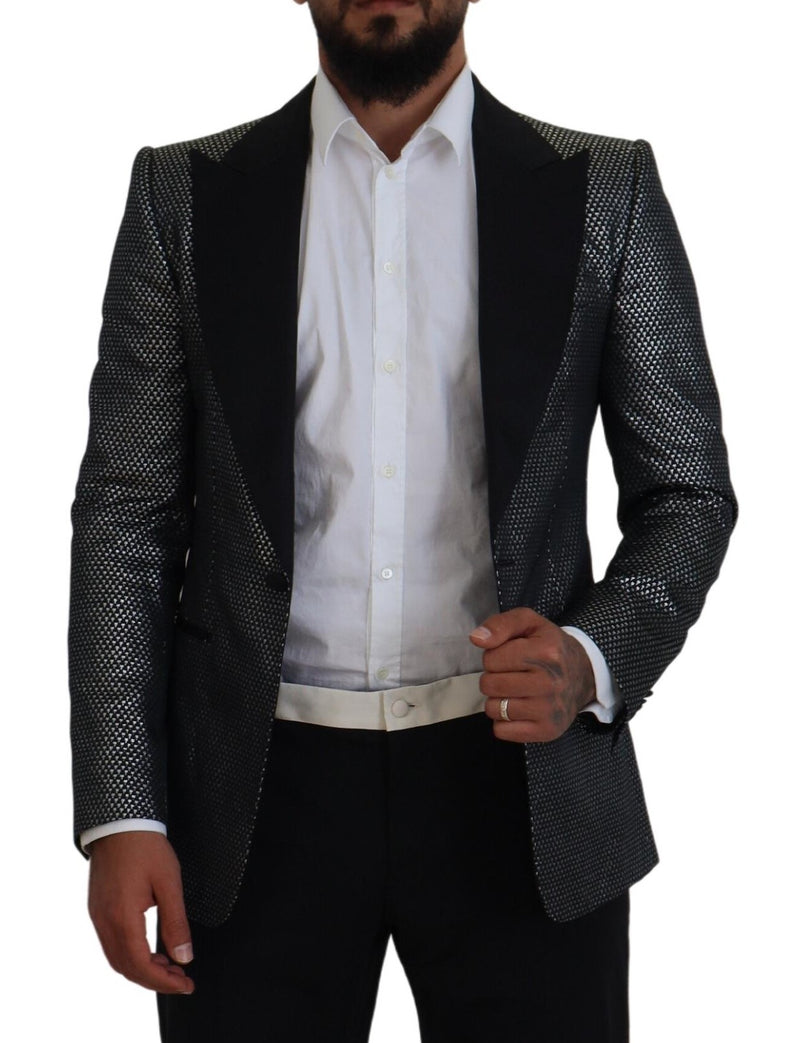 Elegant Jacquard Single Breasted Blazer Dolce & Gabbana