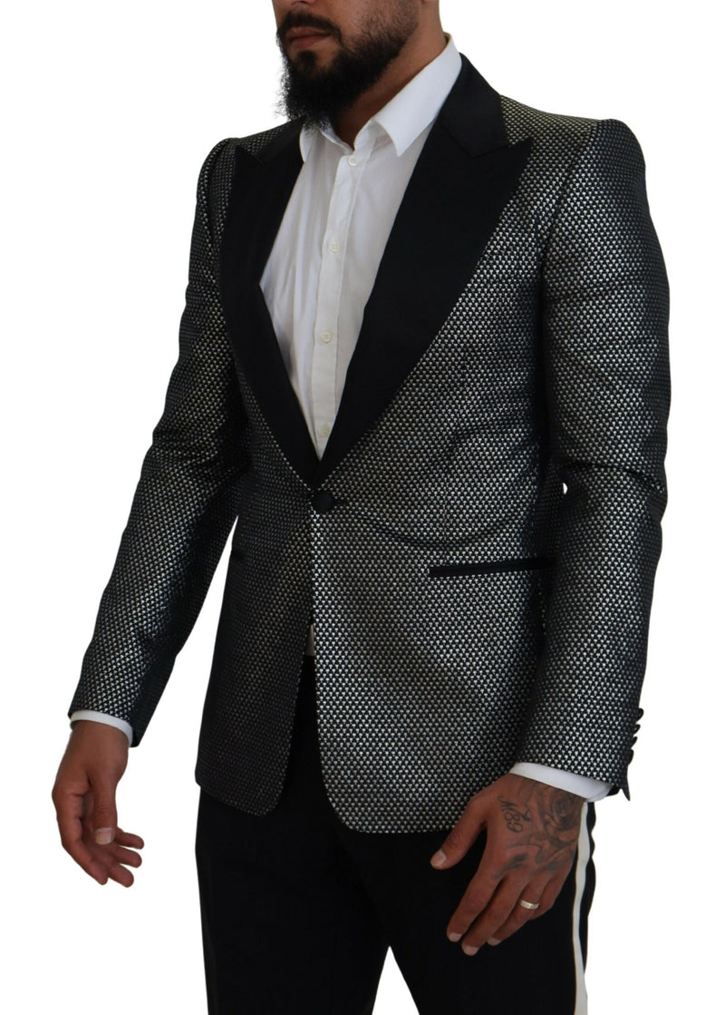 Elegant Jacquard Single Breasted Blazer Dolce & Gabbana