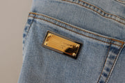 Elegant Slim Fit Light Blue Denim Pants Dolce & Gabbana