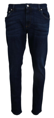 Elegant Slim Fit Dark Blue Denim Jeans Dolce & Gabbana