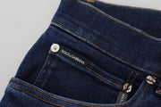 Elegant Slim Fit Dark Blue Denim Jeans Dolce & Gabbana