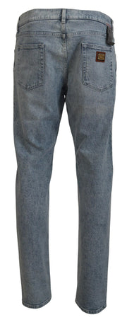 Elegant Slim-Fit Light Blue Denim Pants Dolce & Gabbana