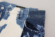 Elegant Loose Fit Denim Pants with Unique Print Dolce & Gabbana