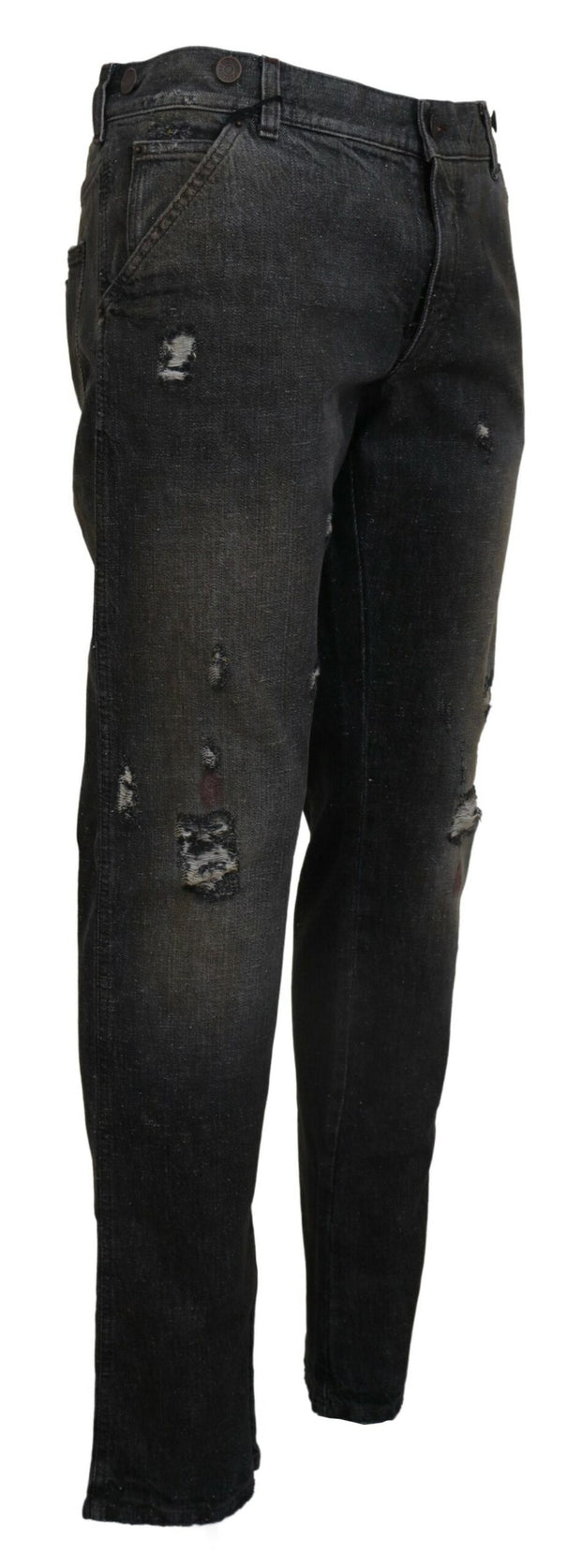 Exquisite Gray Denim Pants for the Modern Gentleman Dolce & Gabbana