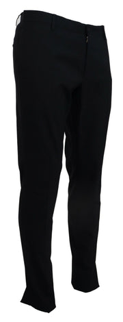 Elegant Slim Fit Dress Pants in Blue Dolce & Gabbana